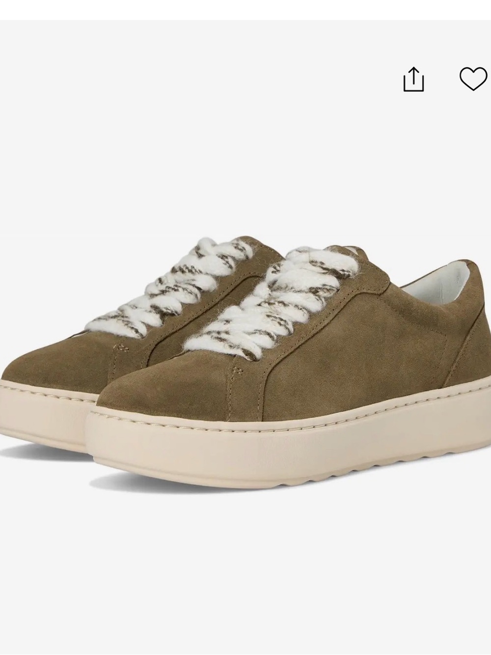 Johnston & Murphy Olive Green Suede Women's Cammie Lace-Up Sneakers, size 8